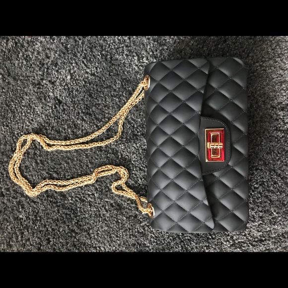 Black PVC Purse - Picture 1 of 1